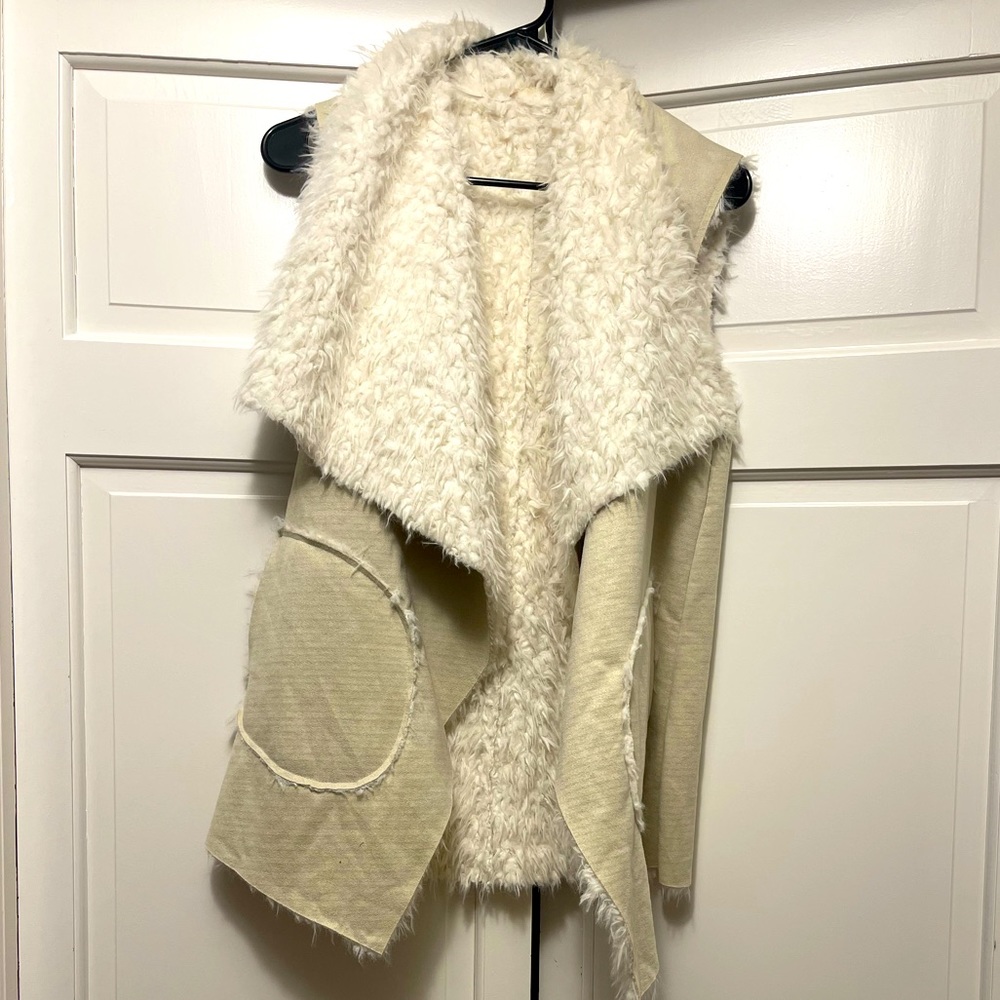 altar'd state fuzzy white vest
